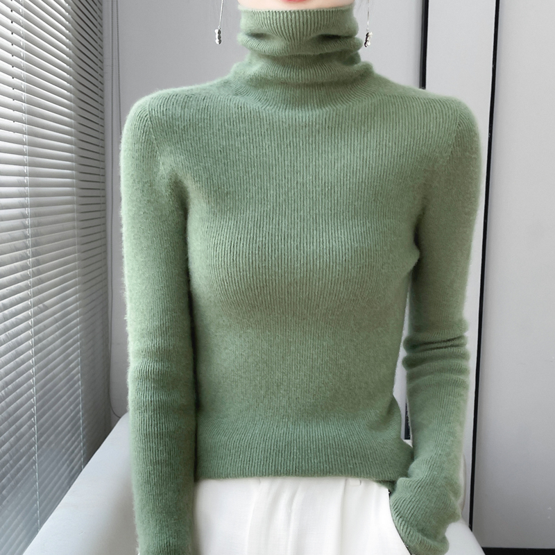 Winter Clothing Factory Outlet - 100% Merino Wool Long-sleeved Turtleneck Pullover