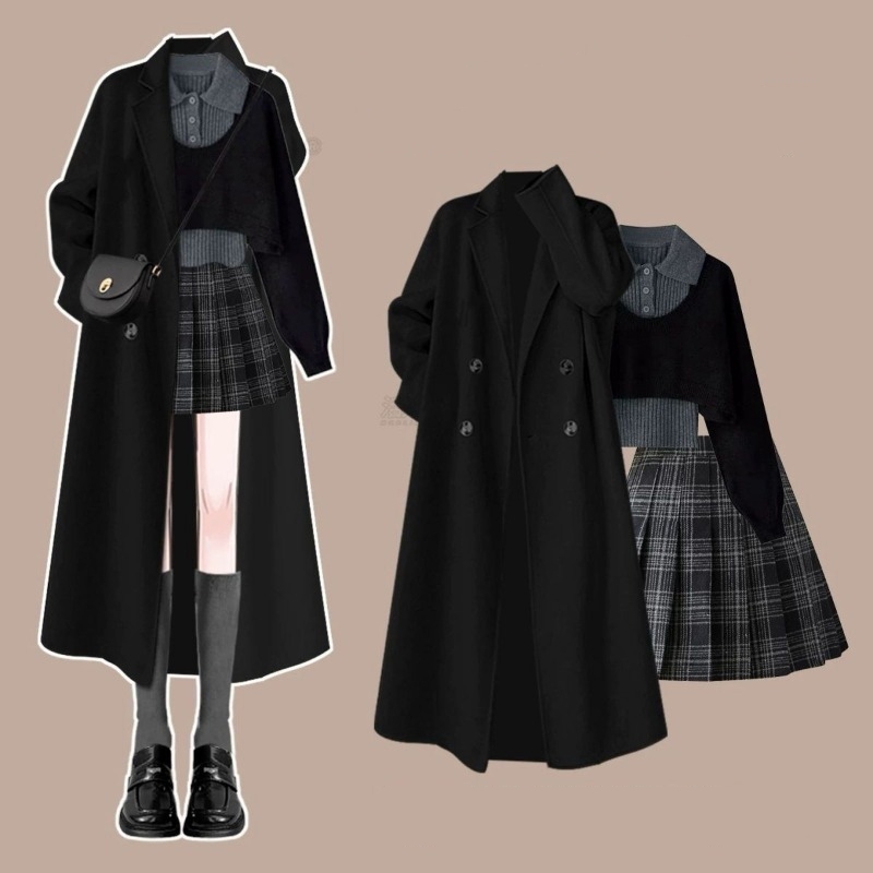 Winter Clothing Ideas - Women's Korean Autumn Winter Graceful Black