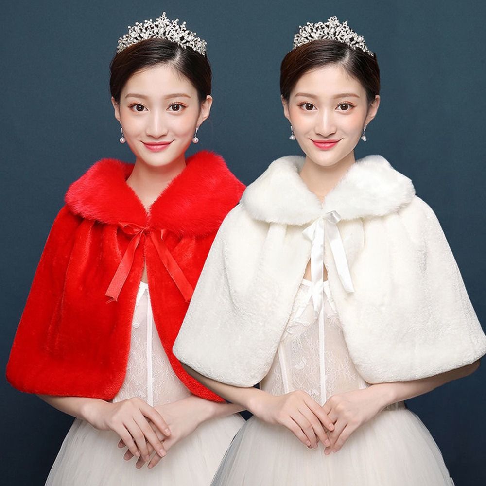 Winter Clothing Ideas - White Womens Winter Thicken Plush Wrap