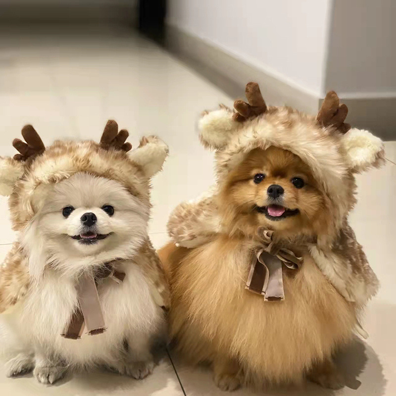 Pet Christmas Apparel Elk Cloa - Winter Clothing Dress Up recension och pris