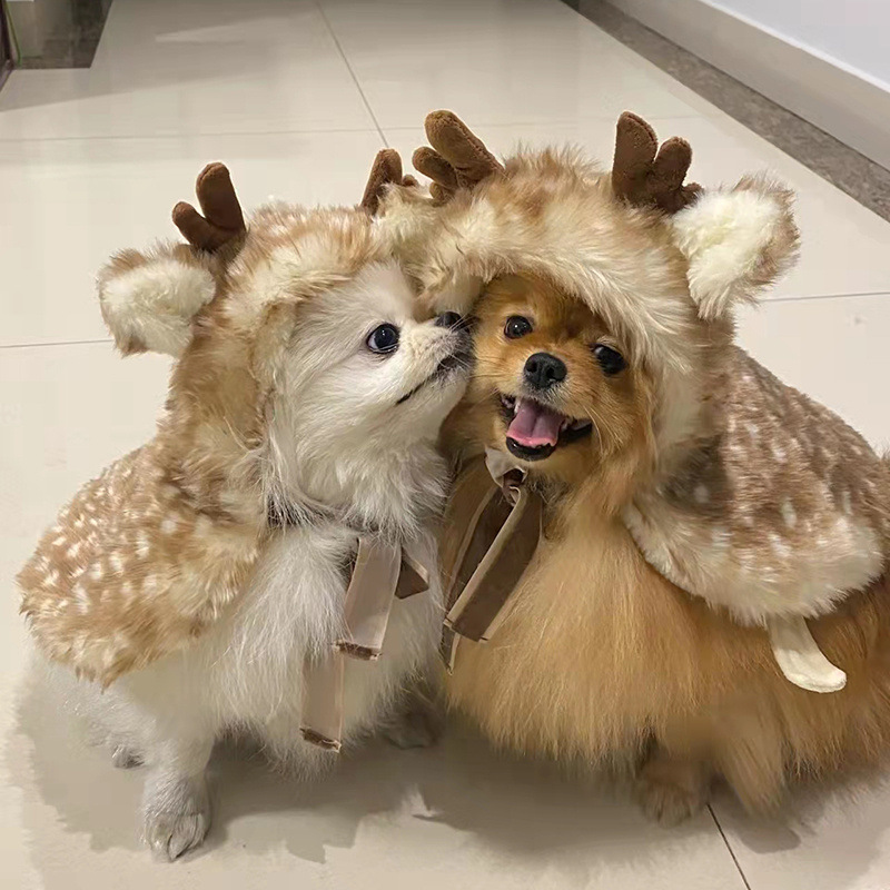 Pet Christmas Apparel Elk Cloa - Winter Clothing Dress Up recension och pris