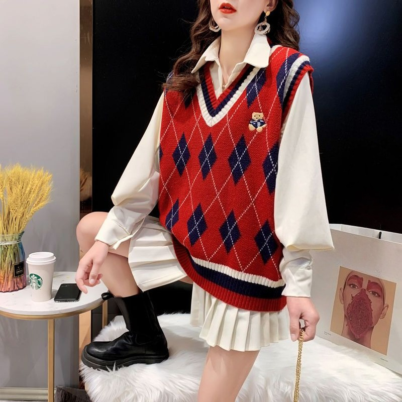 Red Knit Vests For Women Sleev - Winter Clothing Trends 2025 Women'S recension och pris