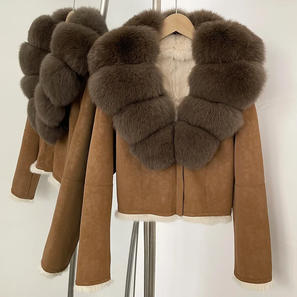 OFTBUY Natural Fox Fur Collar  - Winter Clothing Store recension och pris