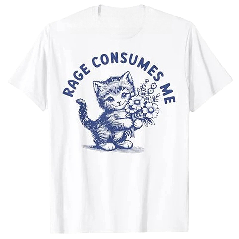Rage Consumes Me Cat Flower Cu - Winter Clothing Meme recension och pris