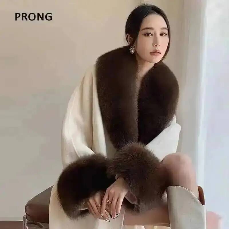 100% Real Fox Fur Collar Winte - Winter Clothing Ideas recension och pris